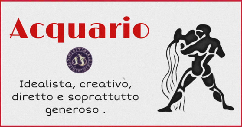 Avere qualcuno del segno dell'Acquario accanto, è una fortuna