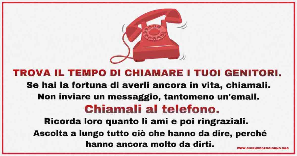 Chiama i tuoi genitori
