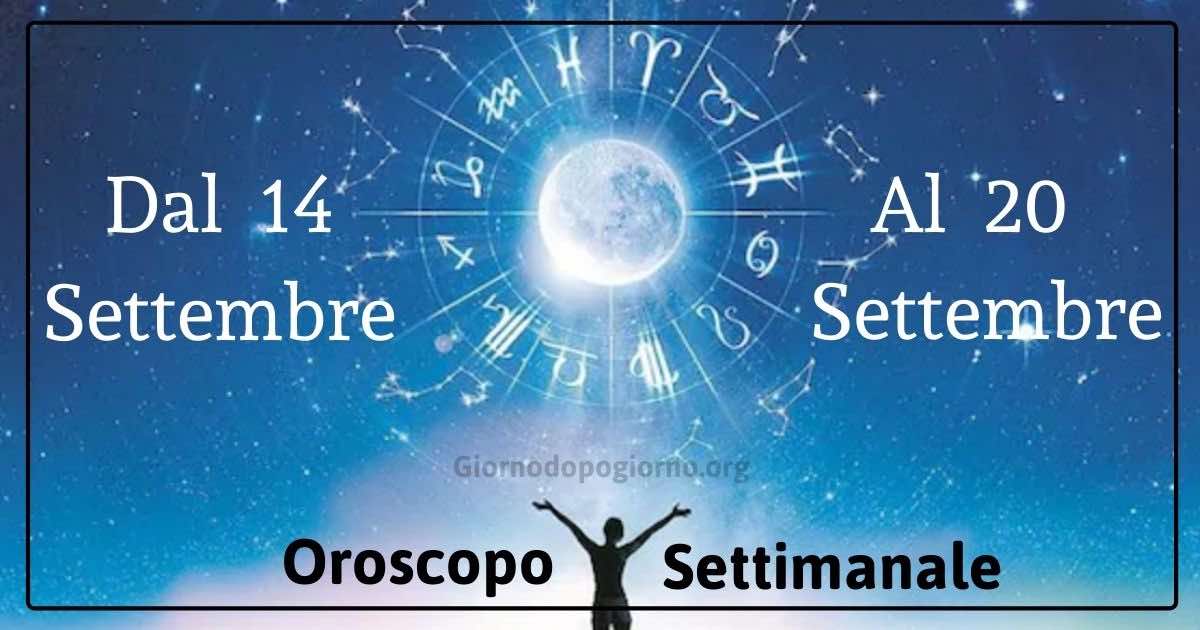 Oroscopo settimanale dal 14 al 20 settembre 2020