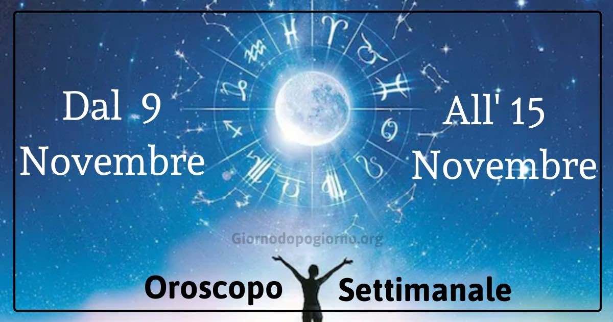 Oroscopo settimana dal 9 all'15 novembre 2020